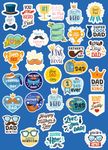 SVM CRAFT® Fathers Day Stickers for Kids 120PCS Best Dad Stickers Happy Fathers Day Stickers Bulk Fathers Day Labels Fathers Day