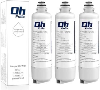 BORPLFTR55/BORPLFTR50 Refrigerator Water Filter Replacement, Compatible with Bosch UltraClarity Pro BORPLFTR55, BORPLFTR50 Water Filter, Fits 12033030,11025825,12028325 Fridge Filter (3-Pack)
