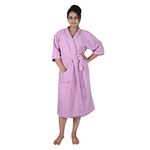 Aspire 100% Cotton Terry Velour Bathrobe for Women - Solid Colour