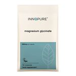 INNOPURE Magnesium Glycinate - 90 Capsules - Bioavailable Magnesium Supplements for Sleep Support - 500mg Per Capsule Providing 100mg of Pure Elemental Magnesium Bisglycinate Powder - Made in The UK