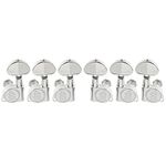 Wilkinson WJN03 3L3R EZ-Lok Guitar Tuners Machine Heads 1:19 Ratio Tuning Pegs Keys for Epiphone Les Paul SG Electric or Acoustic Guitar, Chrome