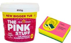 Pkge New Bigger Tub 850g Pink Stuff Cleaning Paste Non-Toxic All Purpose Tough Household Cleaner for Kitchen, Oven, Bathroom, and Stain Remover- Includes 1 x Cleaning Sponge