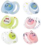 2PCS Silicone Baby Dummies, Bowtie Glow in Dark Oval Pacifiers, Silicone Newborn Pacifiers BPA Free- 0-6 Months