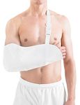 Neo-G Cotton Arm Sling – Support For Injury Recovery, Pre/Post-Surgery Aid, Breathable & Lightweight Fabric, Elevate Arm, Arm & Shoulder Immobilization – Class 1 Medical Device – White - Medium