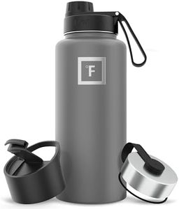 IRON °FLASK Sports Water Bottle - 32 Oz 3 Lids (Wide Spout Lid), Leak Proof - Stainless Steel Gym & Sport Bottles for Men, Women & Kids - Double Walled, Insulated Thermos, Metal Canteen