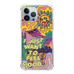 SVNICFYA Aesthetic Psychedelic Sun Cactus UFO Pattern Phone Case for iPhone 13 Pro Max, Trippy Colorful Groovy Art Cover for Teens Women Men, Soft TPU Shockproof Case for iPhone 13 Pro Max
