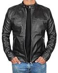 Black Leather Motorcycle Jacket Men
