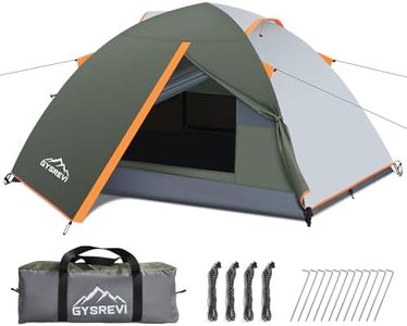 Gysrevi Tenda Campeggio per 2-3 Persone, Tenda da Campeggio Doppia Porta Impermeabile & Antivento Tenda Interna ed Esterna 2 in 1 Adatto per il Campeggio, Escursioni, Viaggi di Coppia, Escursioni