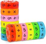 CHILHOLYD Learning Toys Math Toy Montessori Preschool Learning Educational Counting Game Numbers and Symbols Math Skills Colorful Fridge Kindergarden Educational Tools Math Blocks Great Gift for Kids