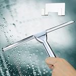 Frafuo Shower Squeegee for Shower Doors Bathroom Accessories-Household Cleaning Tools with 250mm Big Silicone Blade-Window Squeegee Professional Bathroom Cleaning Supplies for Shower Glass Cleaner