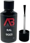 RAL 9005 Jet Black Touch Up Paint Bottle 30ml With Brush Multi Use Window Door Metal Plastic Outdoor