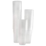 Caterserve 100 Large Plastic Glasses - Beer Cups Made from Clear PP Half Pint to line