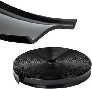 1'' RV Trim Molding Insert, 50' UV-Resistant RV Weather Stripping Exterior, Heavy Duty Black Rubber Vinyl RV Screw Cover Trim, Corner Molding Exterior Rain Gutter & Roof Edge Trim for Trailer, Camper