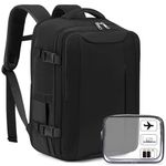 Xkdoai for Easyjet Cabin Bag 45x36x20, Travel Backpack with TSA Approved Clear Bag, Carry-ons Cabin Backpack for Travelling Underseat Cabin Bag Laptop Backpacks Luggage Set