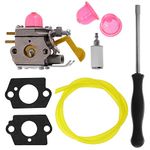 Anxingo C1U-W18 Carburetor for Poulan Weed Eater Featherlite SST25C TE475Y TE475 XT260 XT700 Trimmer 530-071752 530-071822 with Adjustment Tool Kit Screwdriver