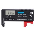 Walfront BT‑168PRO Battery Tester Small Batteries Button Cell Battery Checker Tester Test Battery Capacity Suitbale for 1.2~4.8V 9V Batteries Digital LCD Display