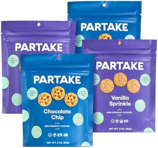 Gluten Free Mini Crunchy Chocolate Chip & Vanilla Sprinkle Cookies by Partake | Vegan, Peanut Free, Egg Free, Wheat Free, Soy Free | Allergy Friendly Cookies | Safe School & Office Snack - 4 Packs