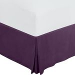 Utopia Bedding Queen Bed Skirt - Soft Quadruple Pleated Ruffle - Easy Fit with 16 Inch Tailored Drop - Hotel Quality, Shrinkage and Fade Resistant (Queen, Purple)