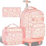 AGSDON Rolling Backpack for Girls, 
