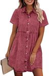 GRAPENT Women Fall Dress Maroon Dress for Women Retro Dresses for Women Homecoming Dress for Juniors Dresses for Curvy Women with Belly Red Cocktail Dress Color Baroque Rose Size X-Small Size 0 Size 2