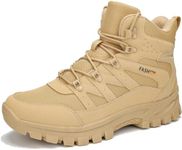 Veool Hiking Boots Lace-up Waterproof Non-Slip Outdoor Men Sports Mountain Trekking Shoes,10.5 Brown