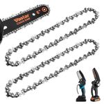 Vastar Electric Chainsaw Chain, Chain Saw Chains for Mini Electric Chain Replacement, Low-Kickback Carbon Steel Chain Saw Chains