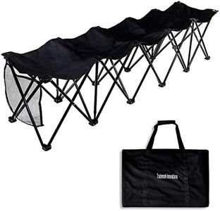 Trademark Innovations 5-Seater-BL Sports Bench, Black