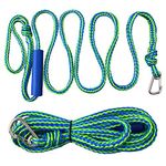 PWC Dock Lines Tow Ropes with 316 Stainless Steel Clip Heavy Duty Braided Line Marine Rope Ideal for Jet ski Watercraft Boat, Kayaking Sets of 2pcs/Pack