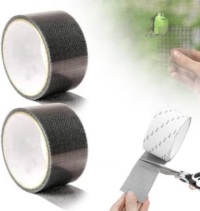 Mucpad Screen Repair Tape,2in X 6.56 FT Window Screen Door Repair Kit,Screen Tape Mesh Repair,Strong Adhesive Fiberglass Mesh Patch Tape (Black-2PC)