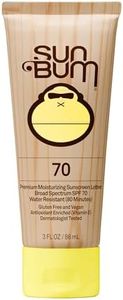 Sun Bum Original Moisturizing Sunscreen Lotion, SPF 70, 3 oz. Tube, 1 Count, Broad Spectrum UVA/UVB Protection, Hypoallergenic, Paraben Free, Gluten Free