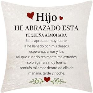 Aocaso Regalo para el Hijo de mamá o papá Funda de cojín para el Hijo de los Padres Regalo de cumpleaños Regalo de graduación (Hijo)
