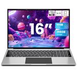 Jumper 16 Inch Laptop, 12th Generation Processor, 1200P IPS Display, 1-Year Office 365, 16GB RAM, 128GB SSD 128GB ROM, Windows 11 Computer, Turbo Boost 3.6GHz, Type-C, Grey, for Business and Students.
