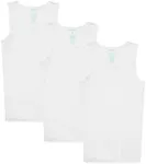 Tommy John Men's Second Skin Tank Top - 3 Pack - Stay Tuck Design - Soft Comfortable Slim Fit Undershirt (White, Large)