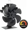 JossaColar Log Burner Fan Silent Operation | 6-Blade Stove Fans Log Burners | Wood Burner Fans Heat Powered | Fan for Wood Burning Stove | Fireplace Accessories Tools