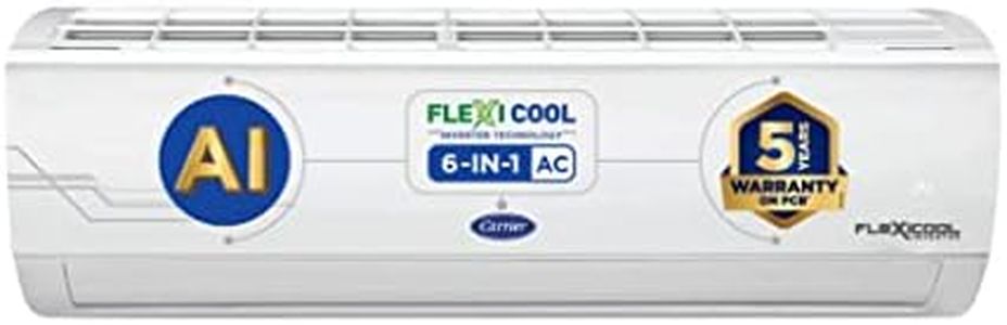 Carrier 1.5 Ton 5 Star Inverter Split AC (Copper,ESTER Dxi, 6-in-1 Flexicool Inverter, 2022 Model,R32 ,White)