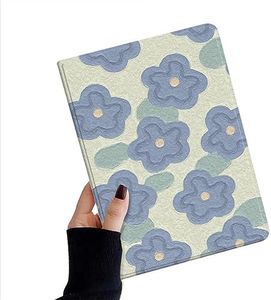 kaidisen Flower Case Compatible with iPad 9.7 inch 6th 5th Generation iPad Air/Air 2 Case Flower Pattern Floral Illustration Cover with Pencil Holder,Color 5