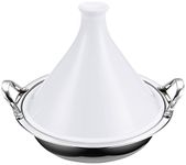Cooks Standard NC-00378 Multi-Ply Clad Stainless Steel Tagine with 2 Handle and Extra Glass Lid, 4.5-Quart