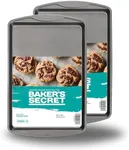 Baker's Secret Nonstick Cookie Sheets 15in baking area, Baking Trays for Oven Premium Food-Grade Coating, Non-stick Cookie Sheets, Baking Accessories - The Classic Collection (2x Medium 15" x 11")