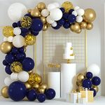 CHRORINE 108 Pcs Navy Blue and Gold