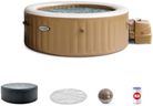 INTEX 28425EH PureSpa Bubble Massage Spa Set Outdoor Inflatable Portable Hot Tub, Includes Energy Efficient Spa Cover, Saltwater System Ready, 4 Person, 77in x 28in