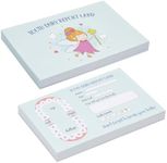 40 Pack Tooth Fairy Report Cards, Cute Adorable Keepsake for Kids (Light Blue, 4x6 in)