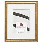 Craig Frames 314GD 11 x 17 Inch Ornate Gold Picture Frame Matted to Display an 8 x 12 Inch Photo