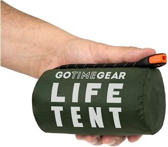 Go Time Gear Life Tent Emergency Survival Shelter - 2 Person Emergency Tent - Use As Survival Tent, Emergency Shelter, Tube Tent, Survival Tarp - Includes Survival Whistle & Paracord (Green)