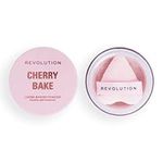 Makeup Revolution, Y2K Baby Cherry Bake Loose Powder & Puff, Face Baking Powder with Applicator, Universal Shade, Cherry Pink, 3.2g