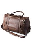 Lakeland Leather Holdall - Discoverer Large Real Leather Duffle Bag in Brown (52x27x23cm)