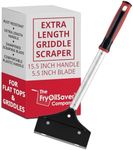 Flat Top Grill Scraper, 15.5" Long Griddle Scraper Tool, 5.5" Replaceable Blade Kitchen Scraper, Ideal for Cleaning & Grilling Accesories for Hotel & Restaurants, Diners, Bar by FryOilSaver Co. #90018