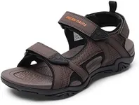 DREAM PAIRS Men's Sandals Hiking Water Beach Sport Outdoor Athletic Arch Support Summer Sandals,Size 9,BROWN,SDSA228M
