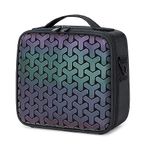 House of Quirk Makeup Cosmetic Storage Case with Adjustable Compartment (Luminous)