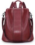 S-ZONE Women Soft Leather Backpack 