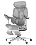 Hbada E3 Pro Ergonomic Office Chair with Dynamic Lumbar Support, 4D Adjustable Headrest for Home Office Chair, 6D Adjustable Armrests Desk Chair, Swivel Big and Tall Computer Chair, Gray